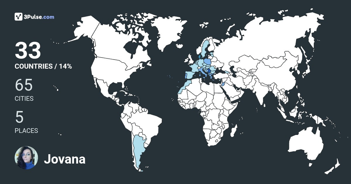 Изображение Карты путешествий Jovana Jankovic