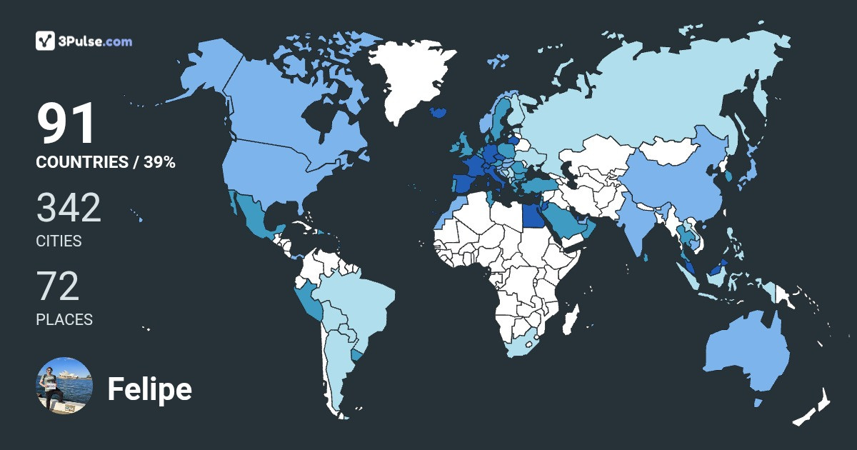 Felipe Whs's Travel Map Image