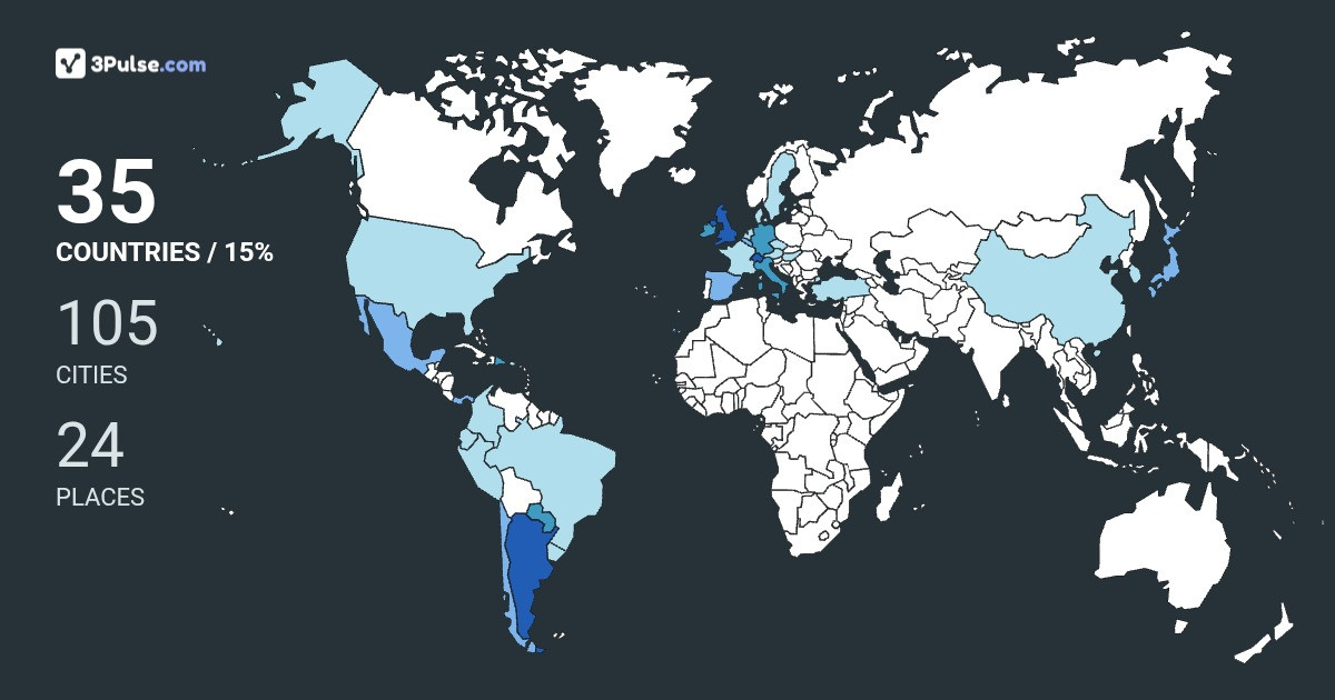 Manuel Burgueño Ibarguren's Travel Map Image