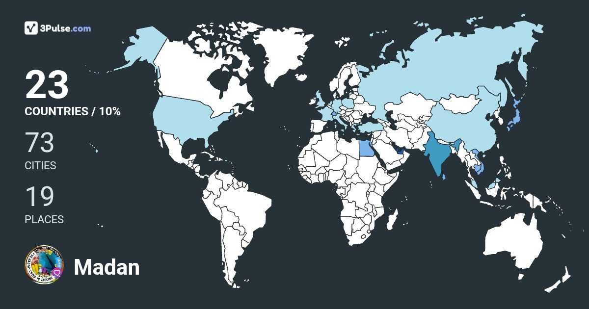 Madan Padmajan's Travel Map Image