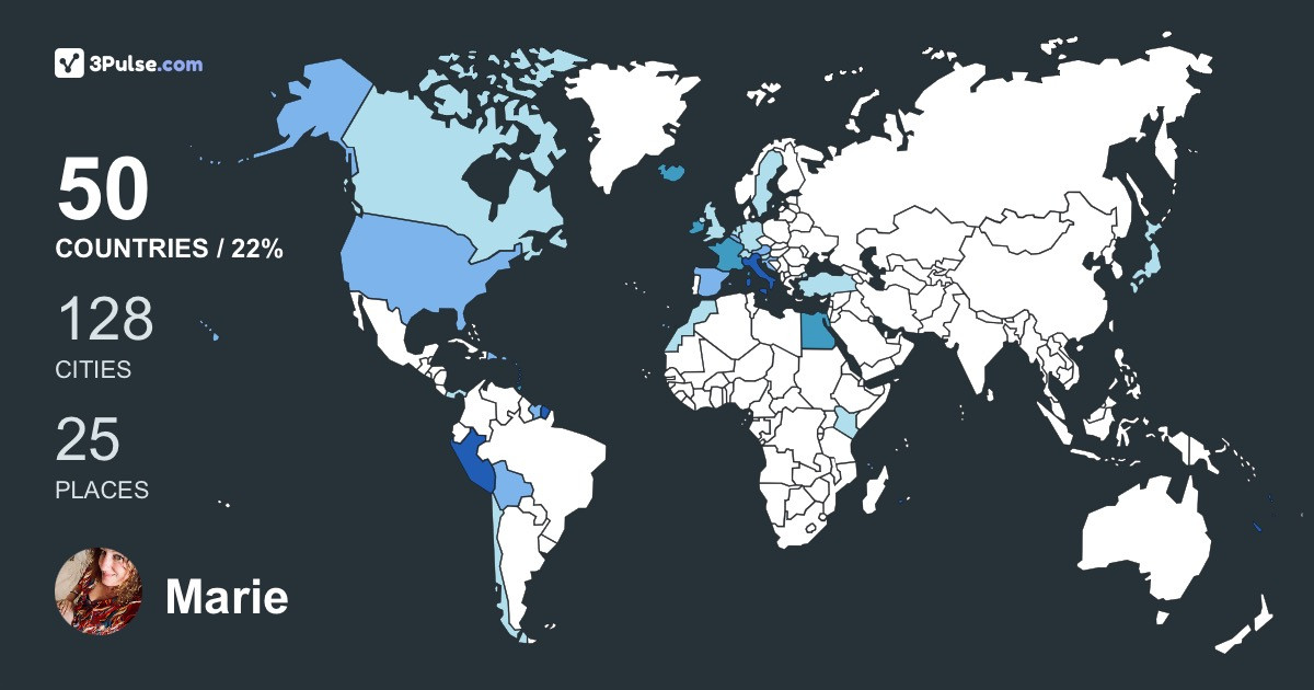 Marie's Travel Map Image