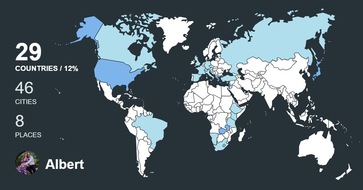 Изображение Карты путешествий Albert De Klerk