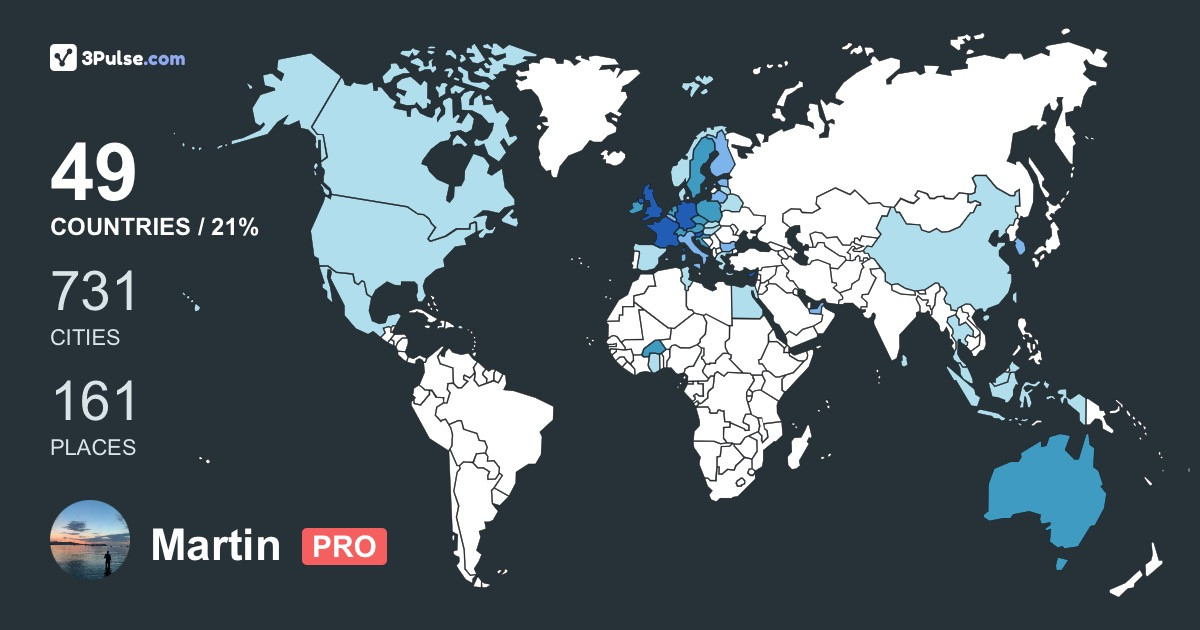 Martin Lafleur's Travel Map Image