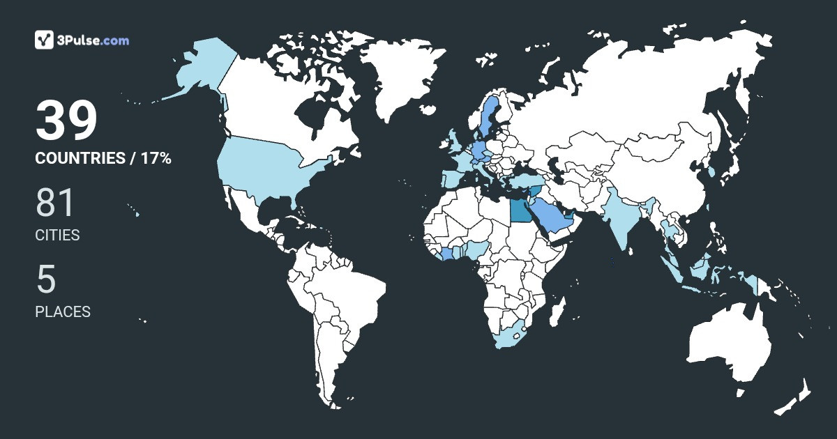 Hadi Domloge snr's Travel Map Image