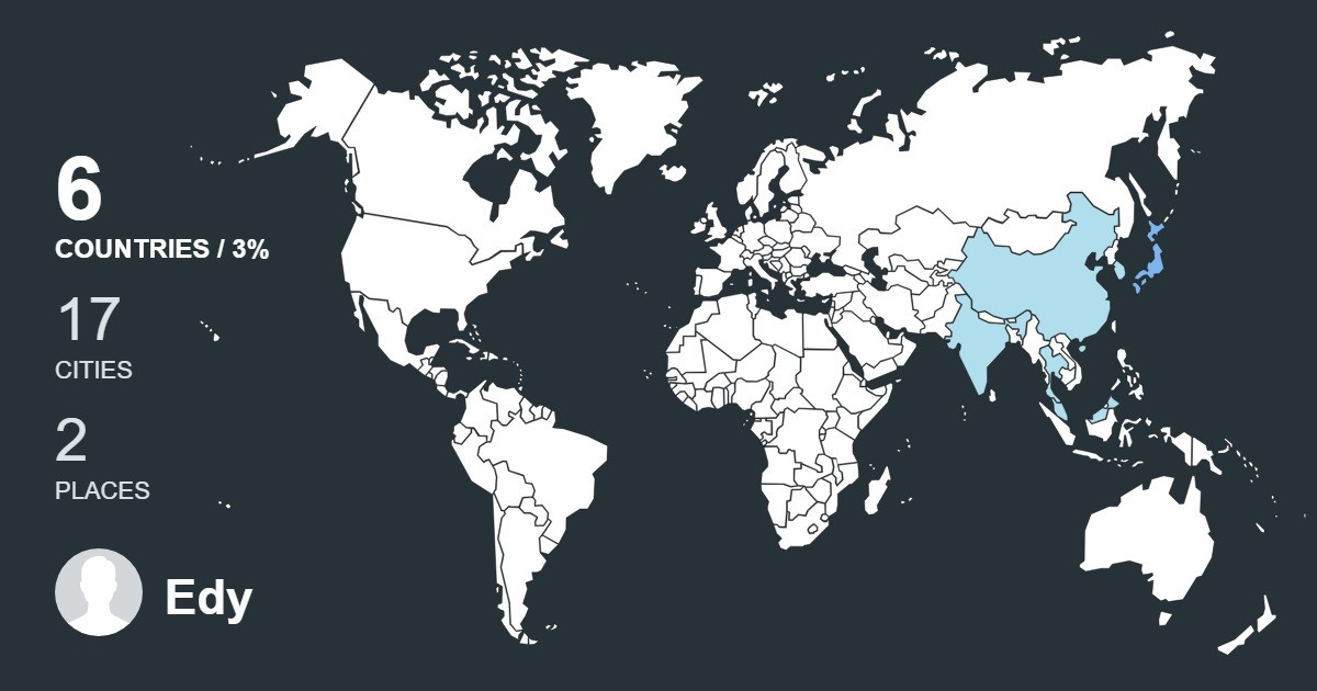 Edy Irwansyah's Travel Map Image