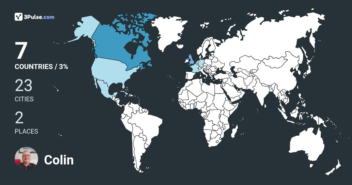 Colin Lloyd's Travel Map Image
