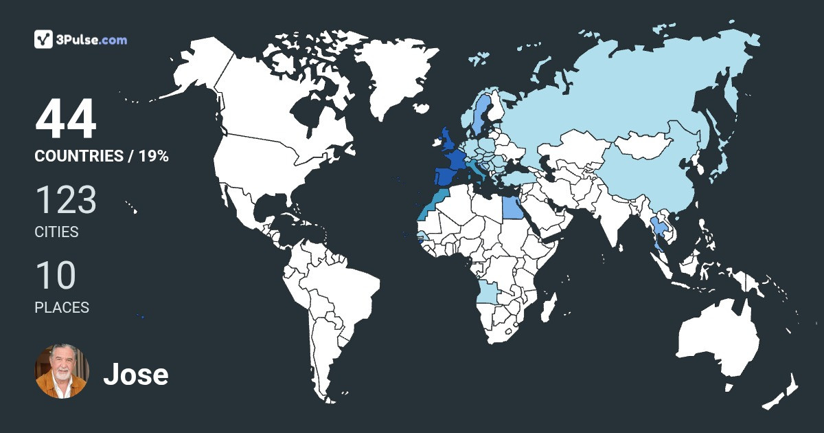 Jose Julio's Travel Map Image