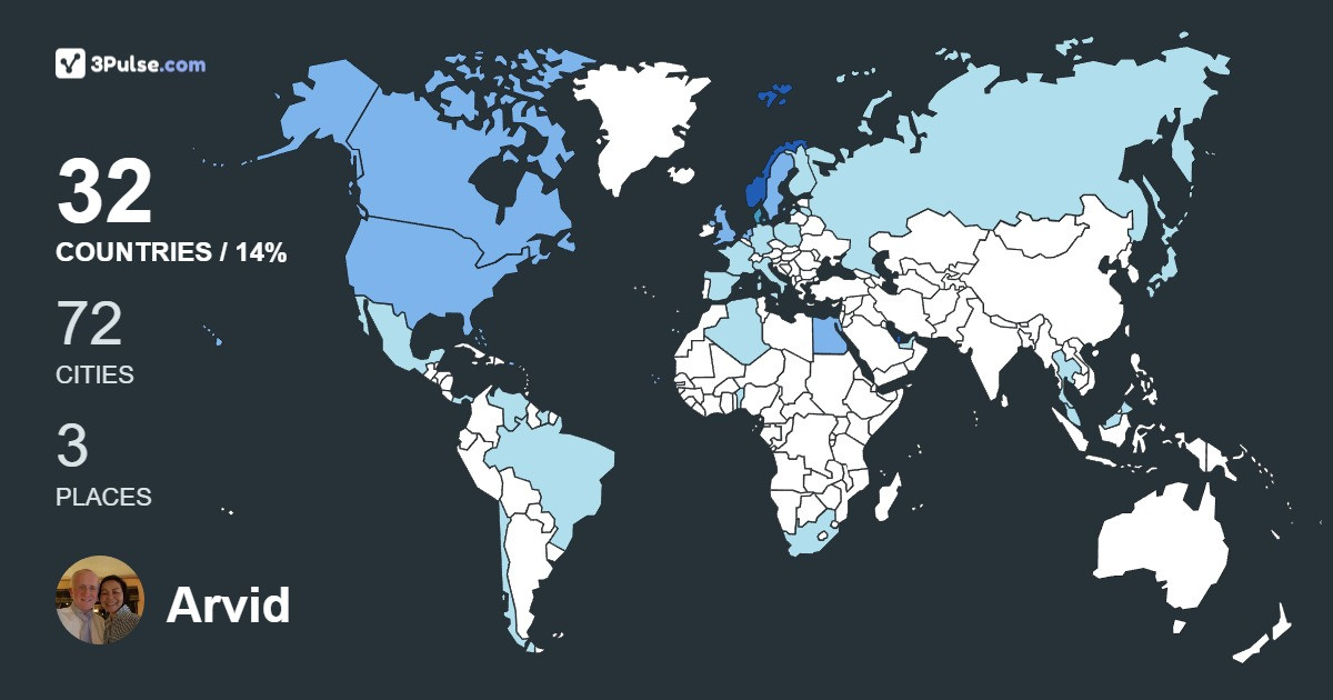 Изображение Карты путешествий Arvid Årseth