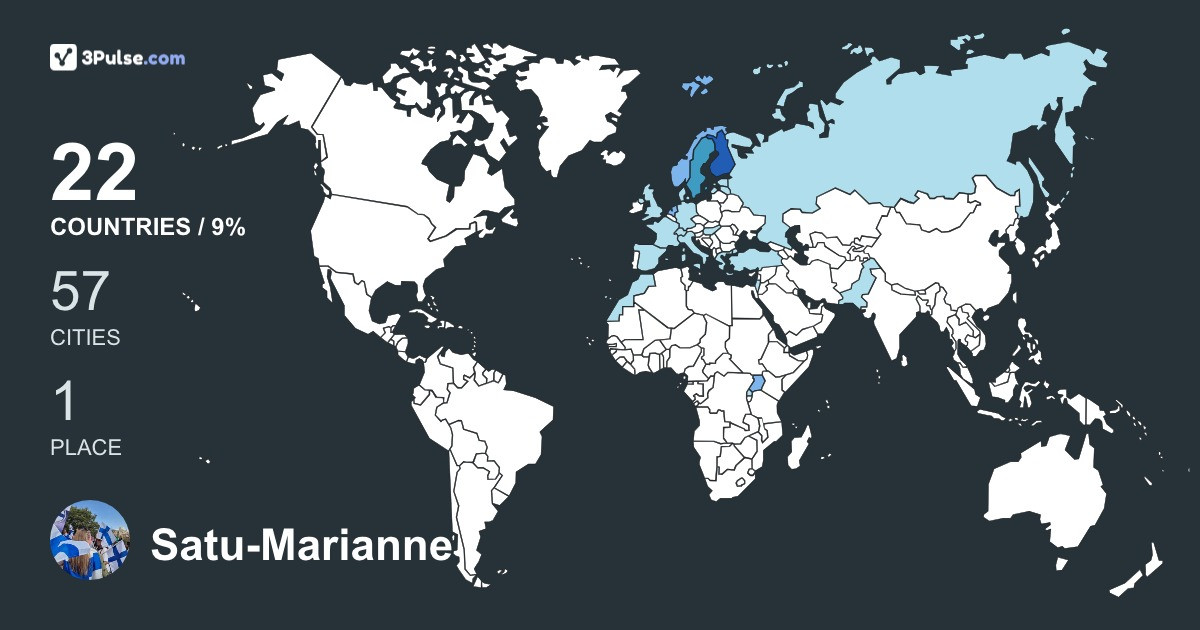 Изображение Карты путешествий Satu-Marianne Piispa