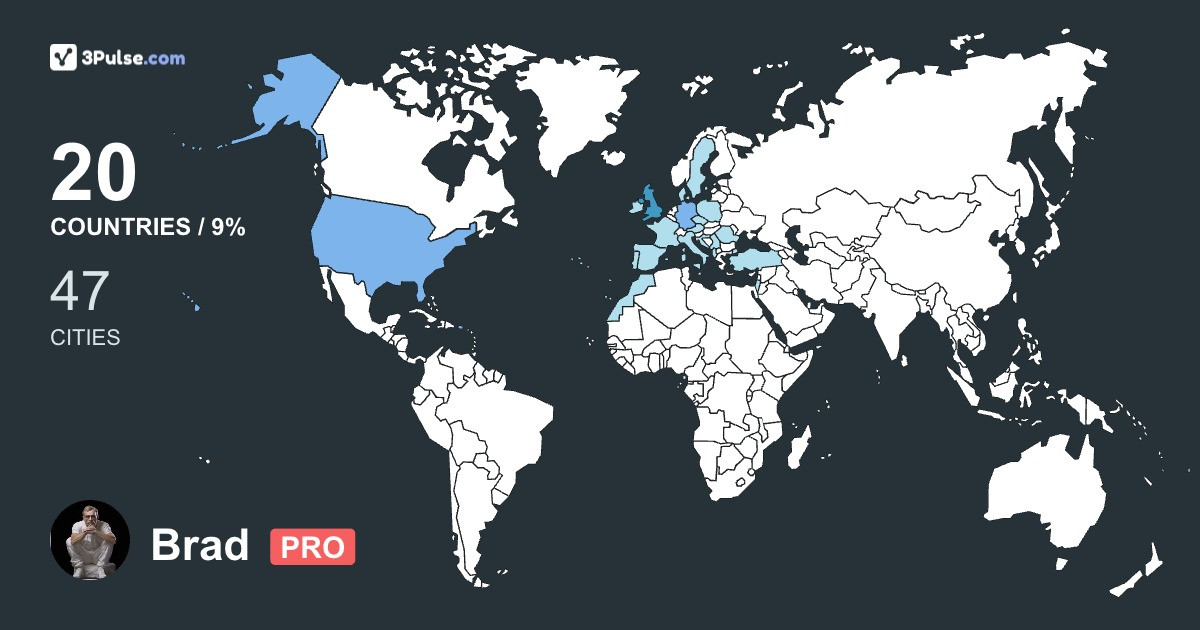 Изображение Карты путешествий Brad Theissen