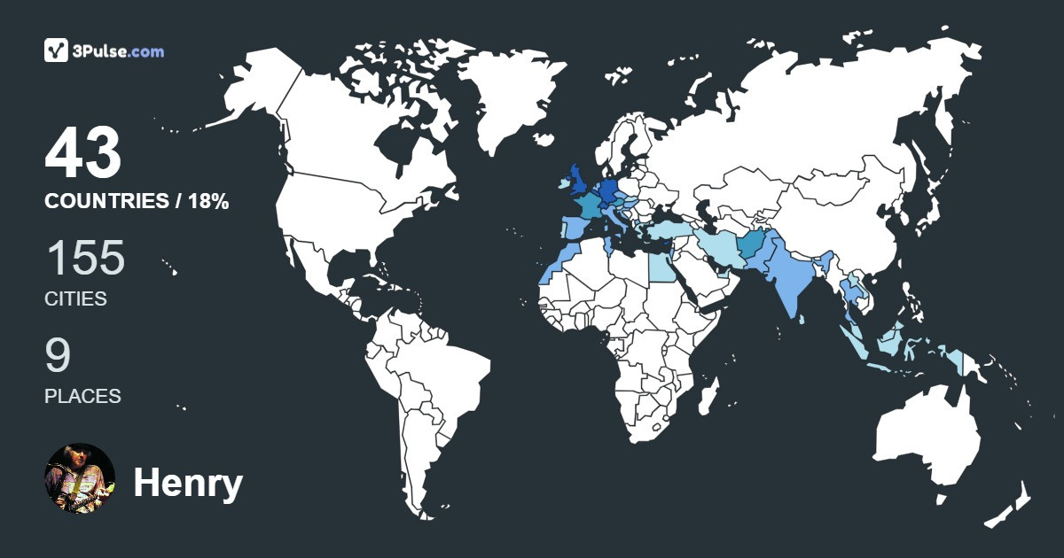 Henry Blaschek's Travel Map Image
