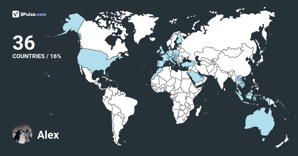 Изображение Карты путешествий Alex Nicholson
