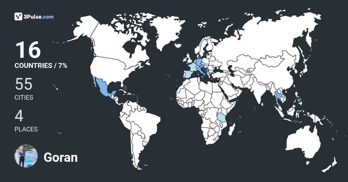 Goran Peić's Travel Map Image