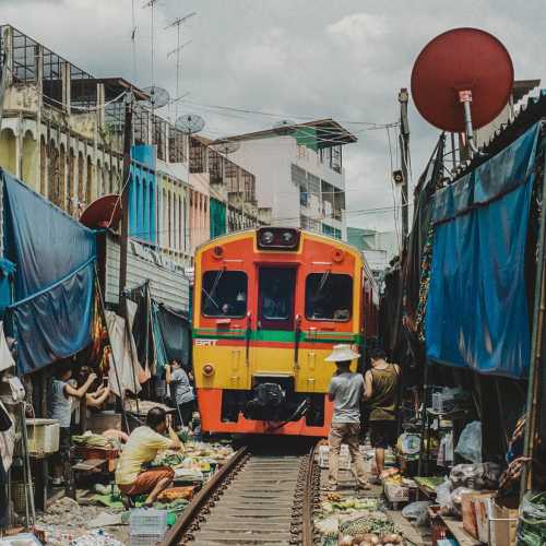 Maeklong Railway Market photo