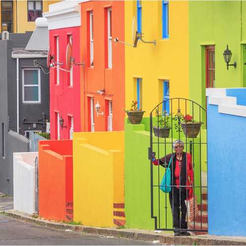 Цветной район Бо-Каап (Малайский квартал) в Кейптауне