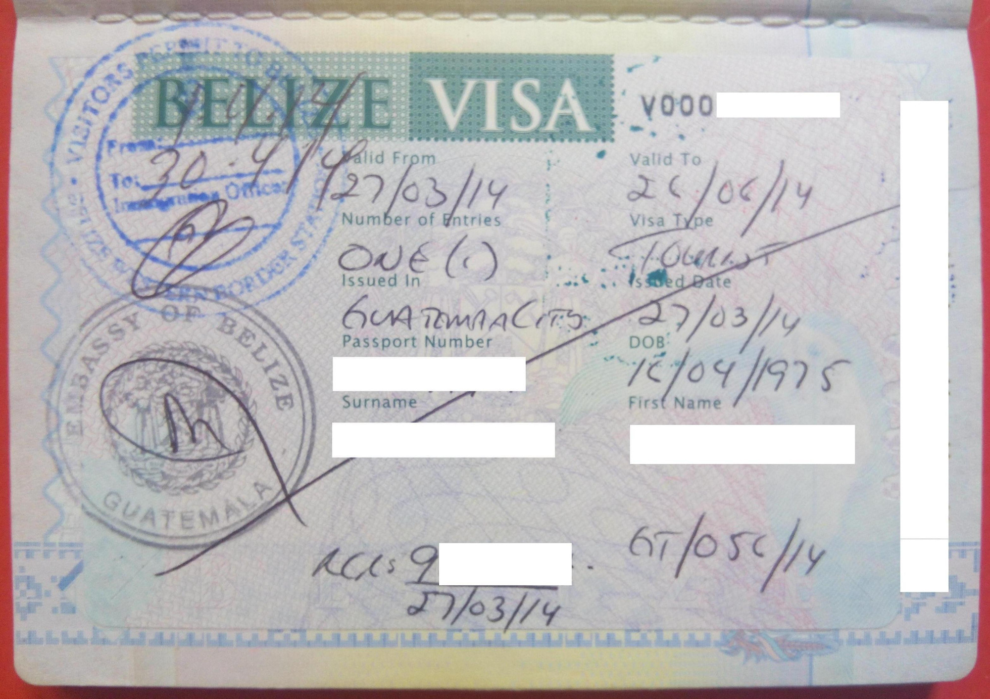 Visa to Belize