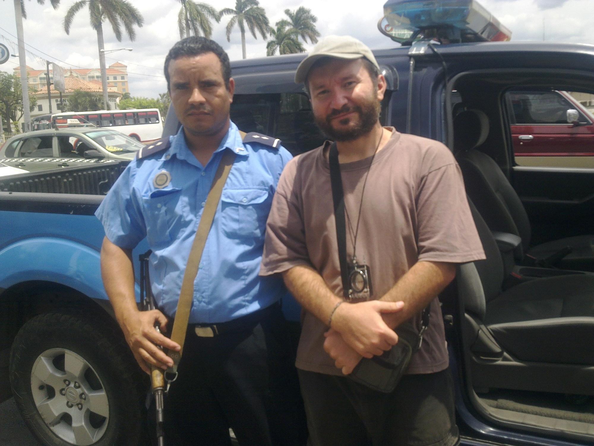 Photo with police (Managua, Nicaragua)
