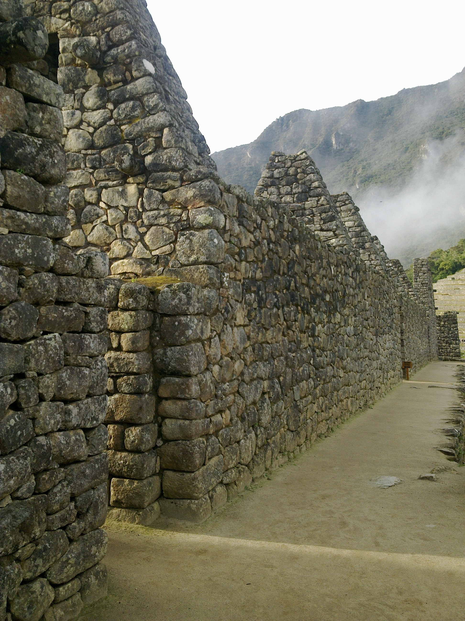 Machu Picchu in fog (Peru)