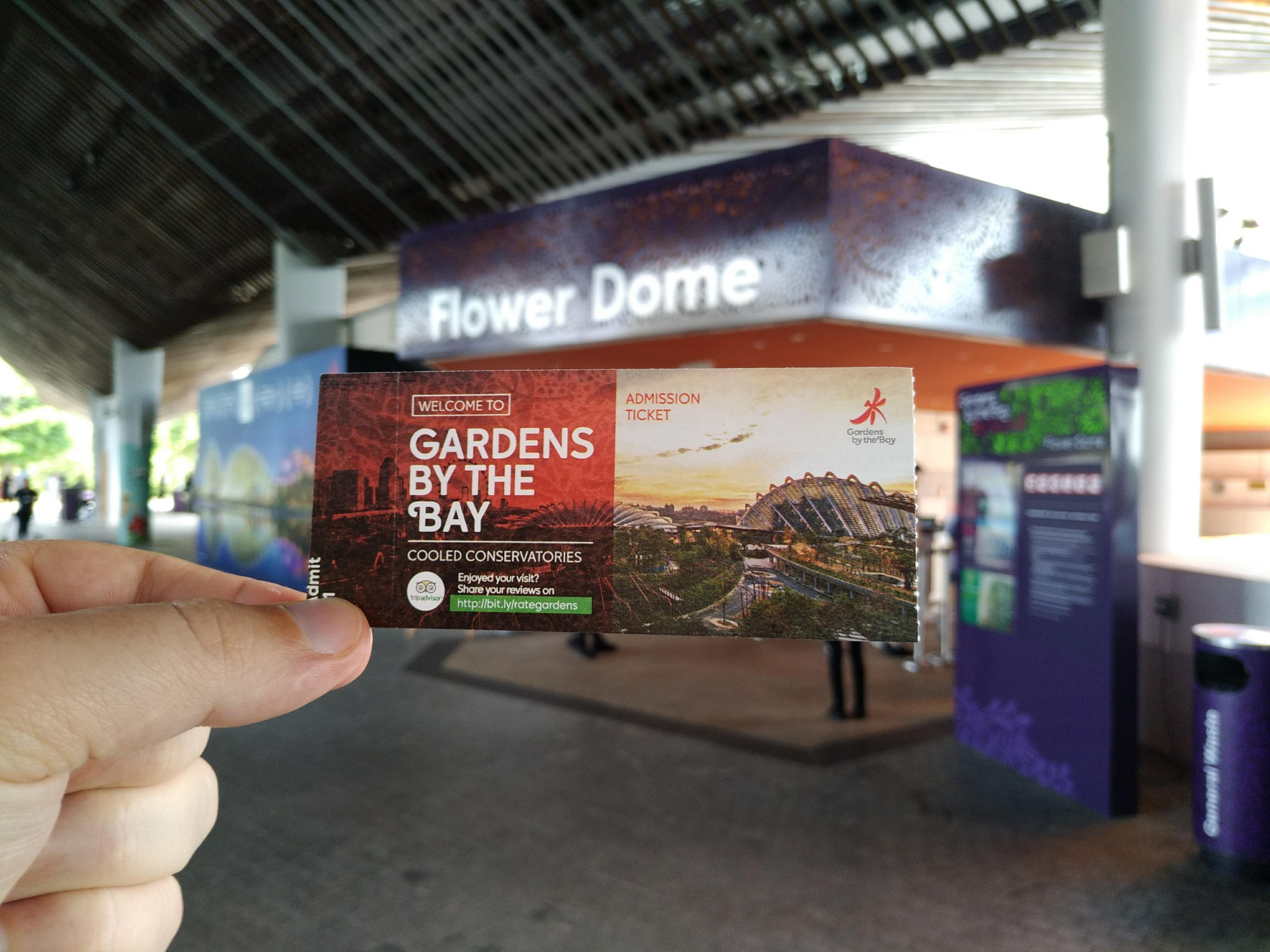 ticket to the Gardens by the Bay (Singapore)