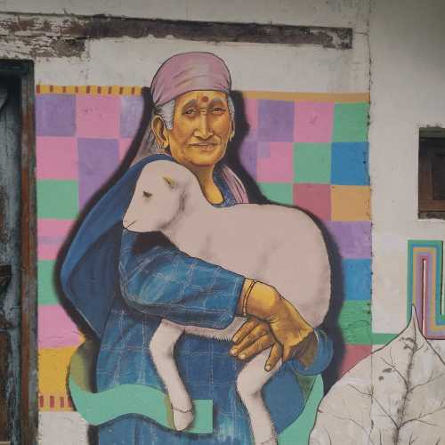 mural near Naggar Village (Himachal Pradesh, India)