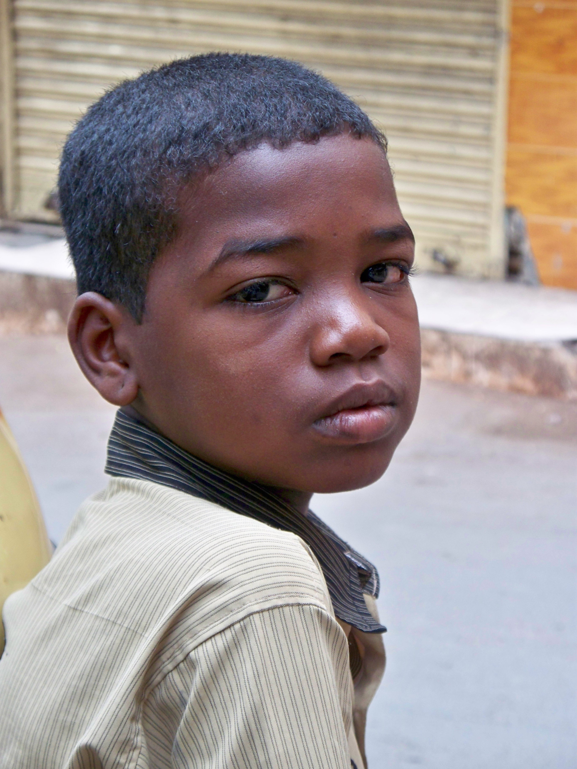 young representative of Siddis, India's Lost African Tribe (Junagadh, Gujarat state, India)
