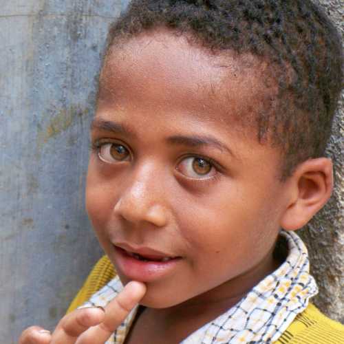 young representative of Siddis, India's Lost African Tribe (Junagadh, Gujarat state, India)