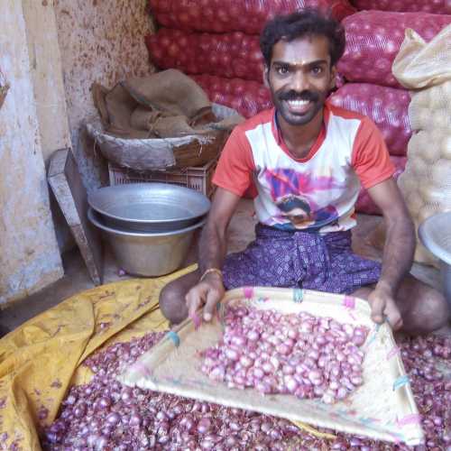 onion seller (Chennai, India)