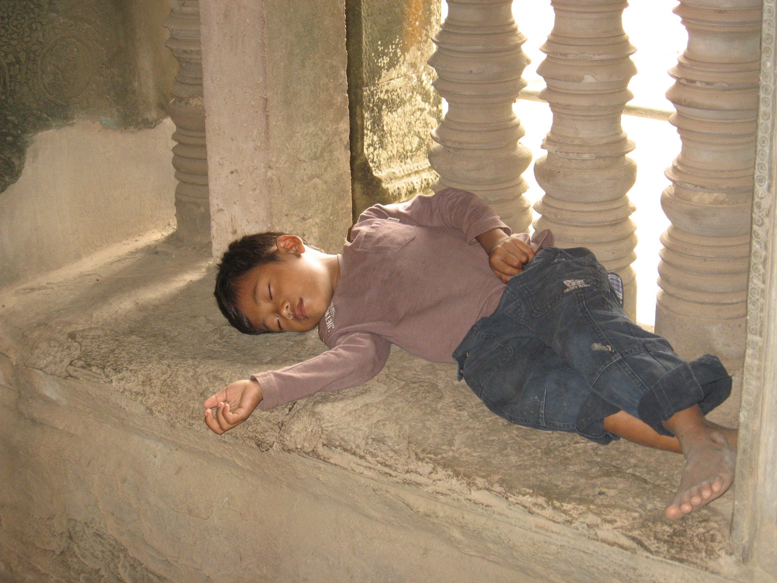 Peaceful sleep in Angkorwat (Kingdom of Cambodia)
