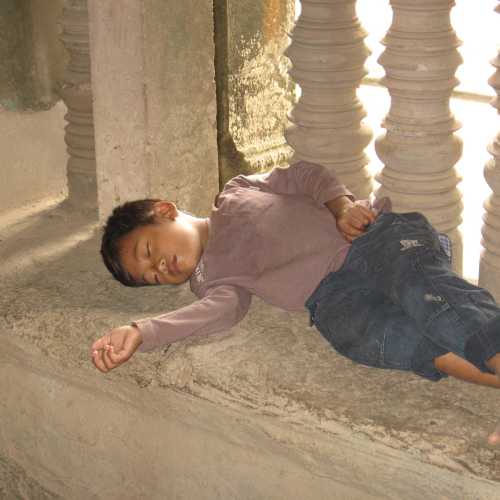 Peaceful sleep in Angkorwat (Kingdom of Cambodia)
