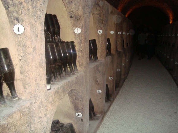 Vintage Dom Pérignon cellar