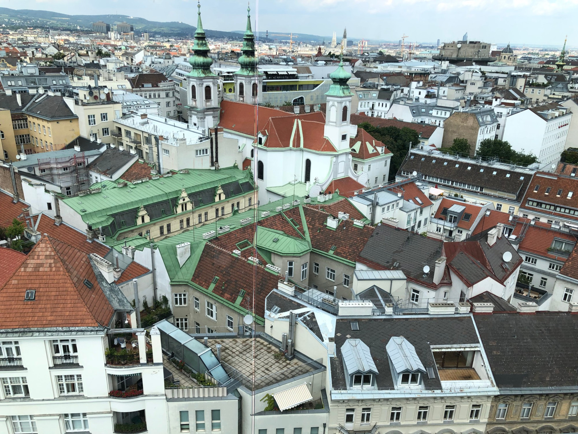 On top of Haus des meeres-Wien panorama