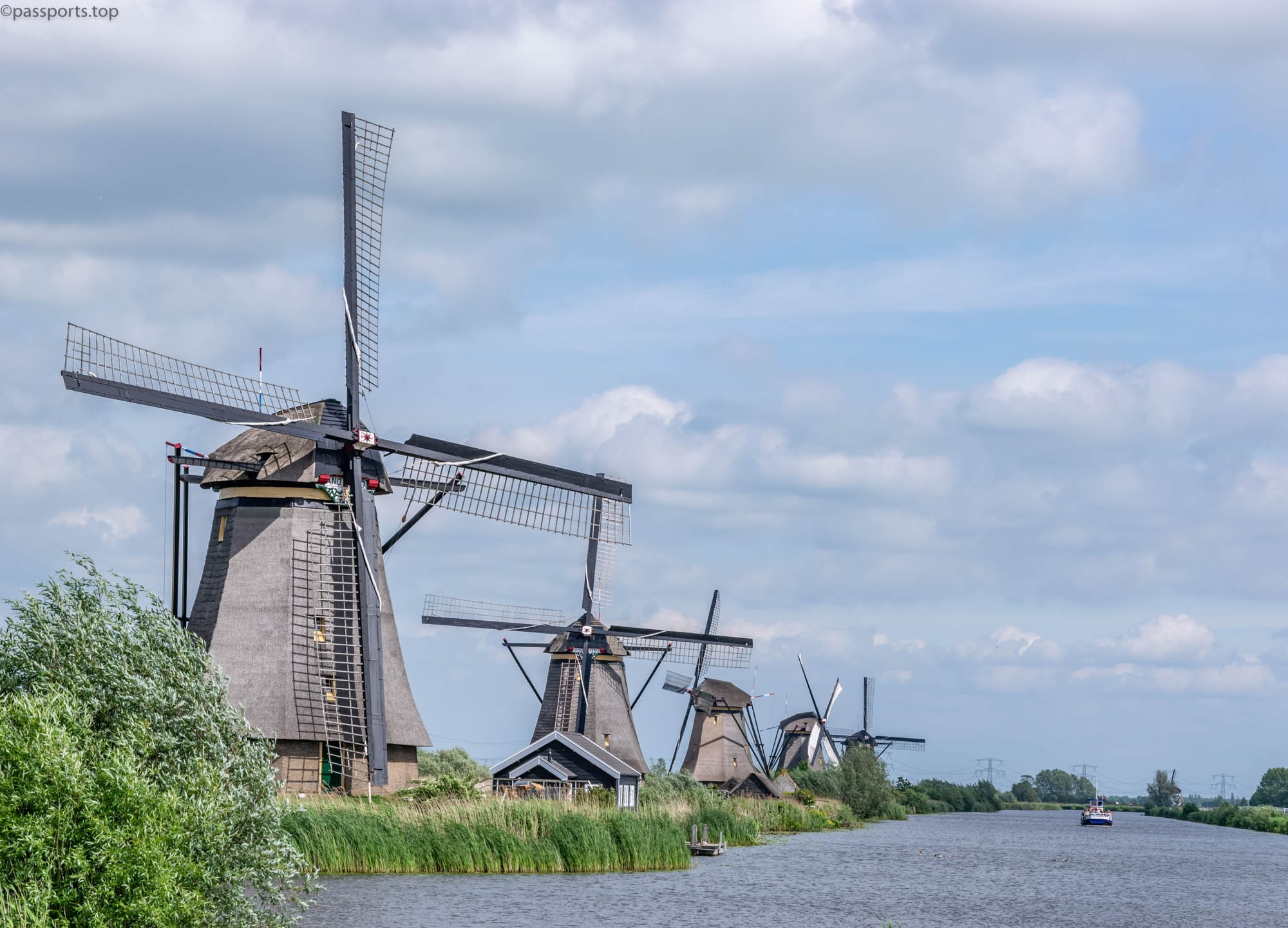 Windmills in the Kinderdijk area, Netherlands