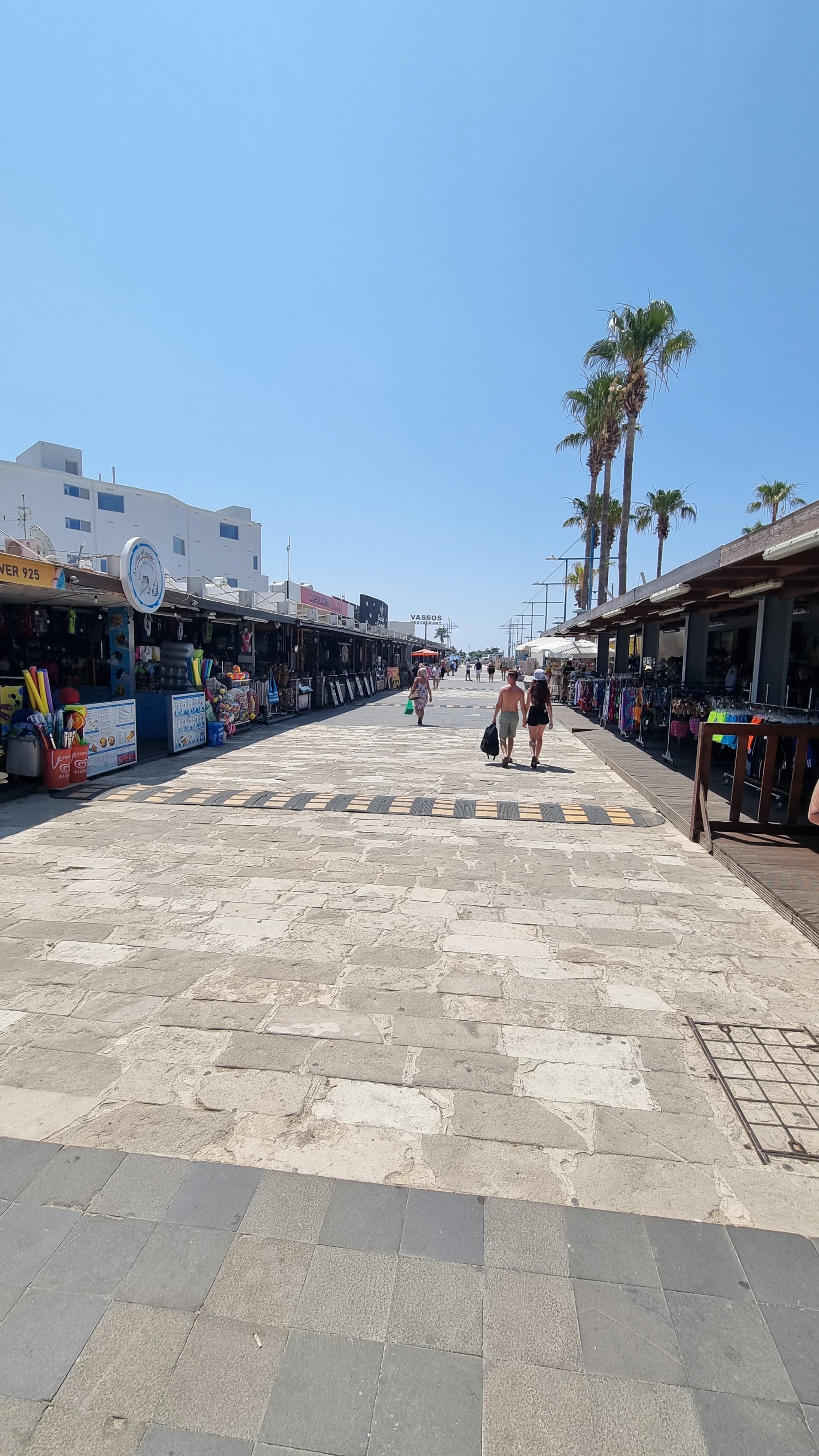 Shopping area in Ayia Nappa near the beach