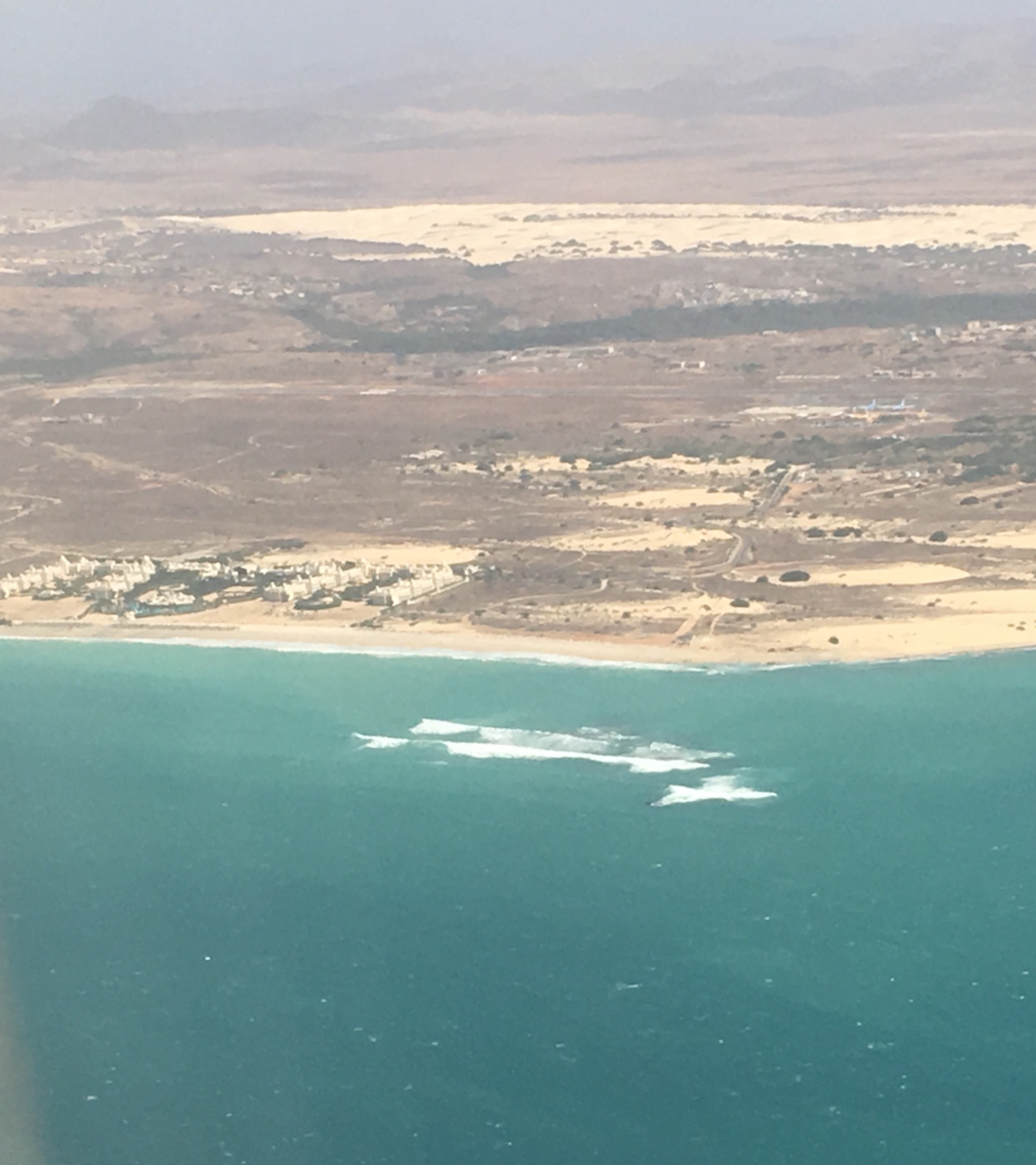 Approaching Boa Vista airport with our hotel in view