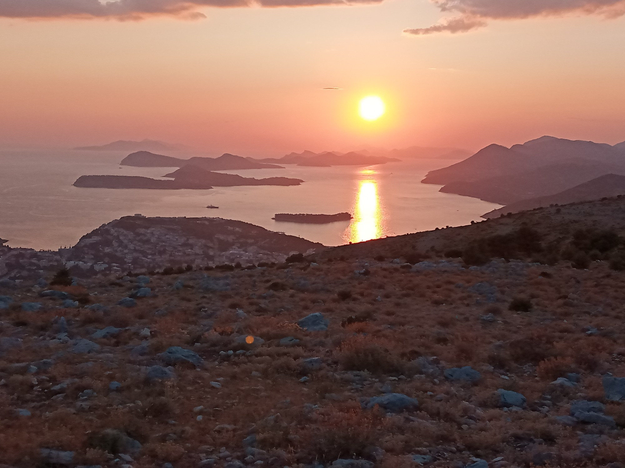 Sunset from Dubrovnik (nr Cable Car top)