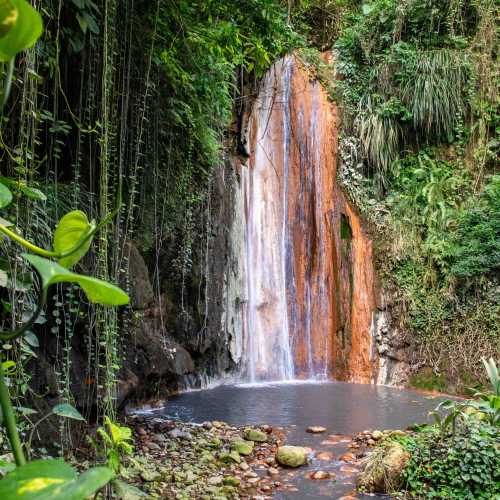 Diamond Waterfall, Botanical Gardens, Soufriere, Saint Lucia
