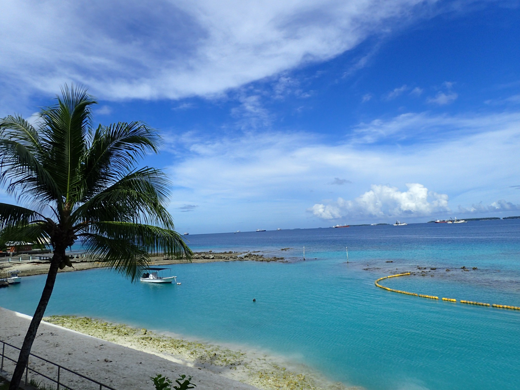 Majuro Lagoon & Harbour, Seen from Marshall Islands Resort Hotel in Majuro