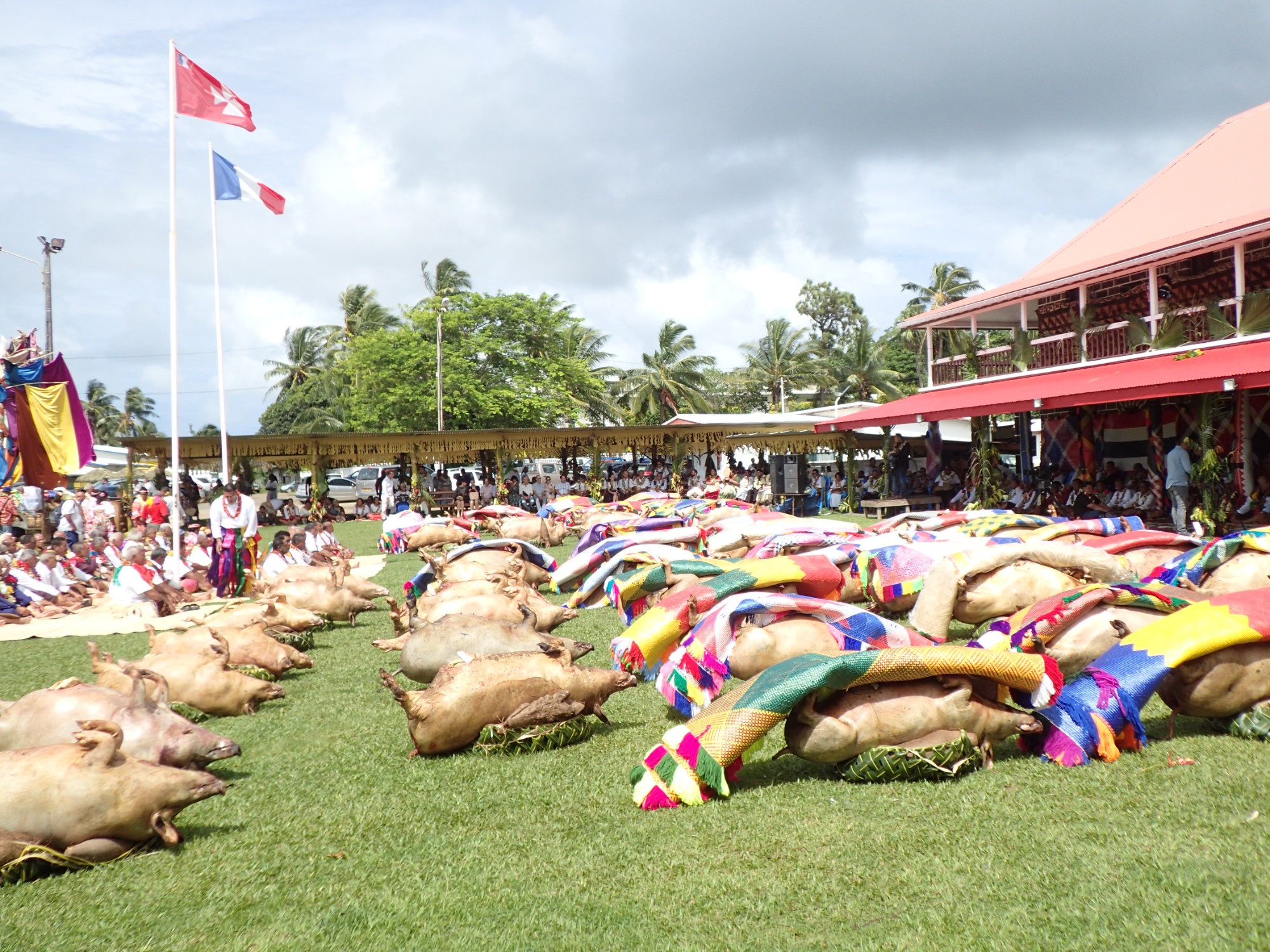 Festivities in front of the Palace in Mata'Utu