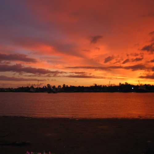 Sunset over Rajang River at Sibu, Sarawak