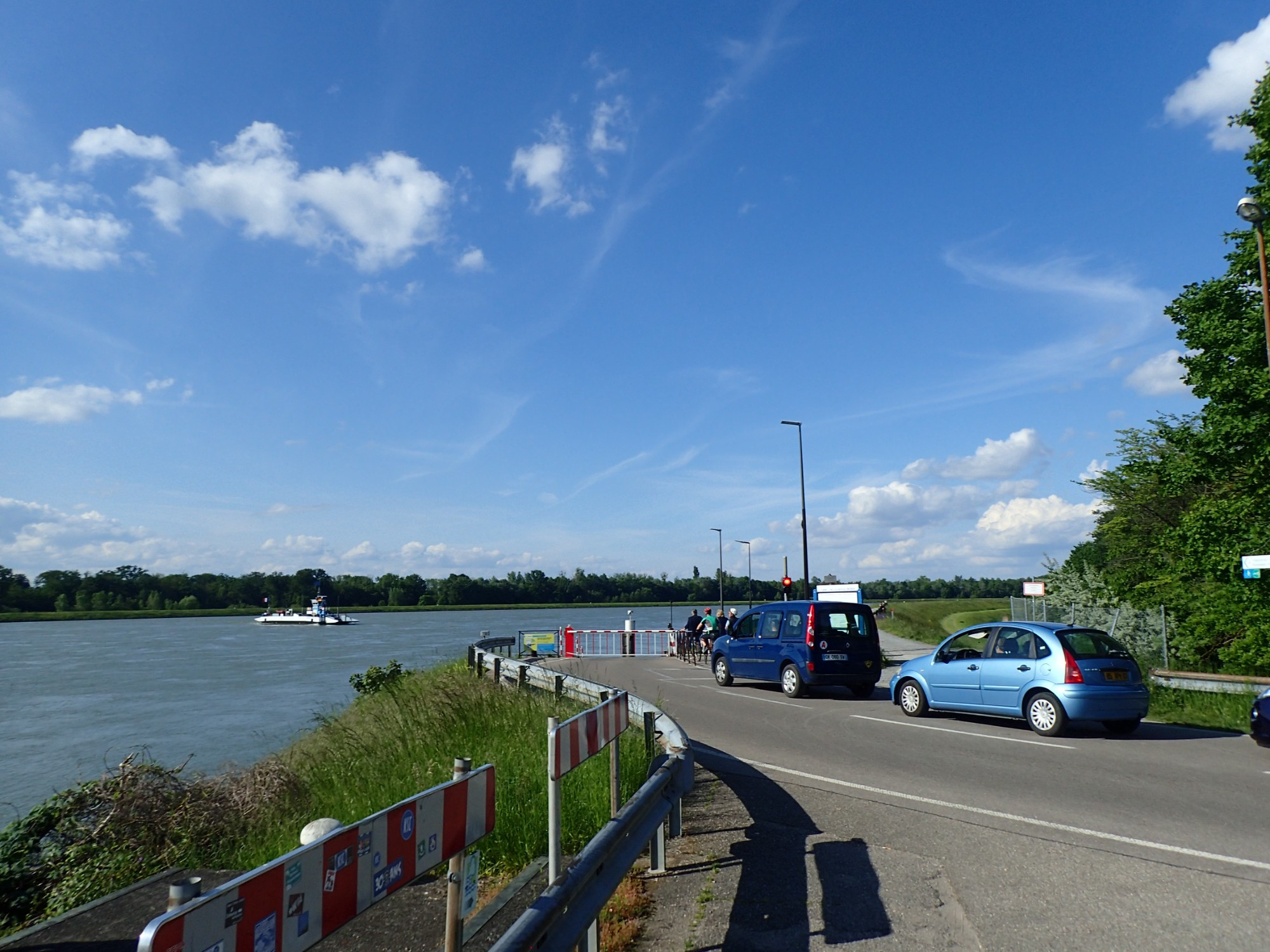 Rhine Ferry Crossing Drusenheim-Greffern, France