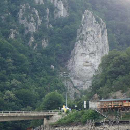 Dacian King Decebalus Rock Sculpture on Danube