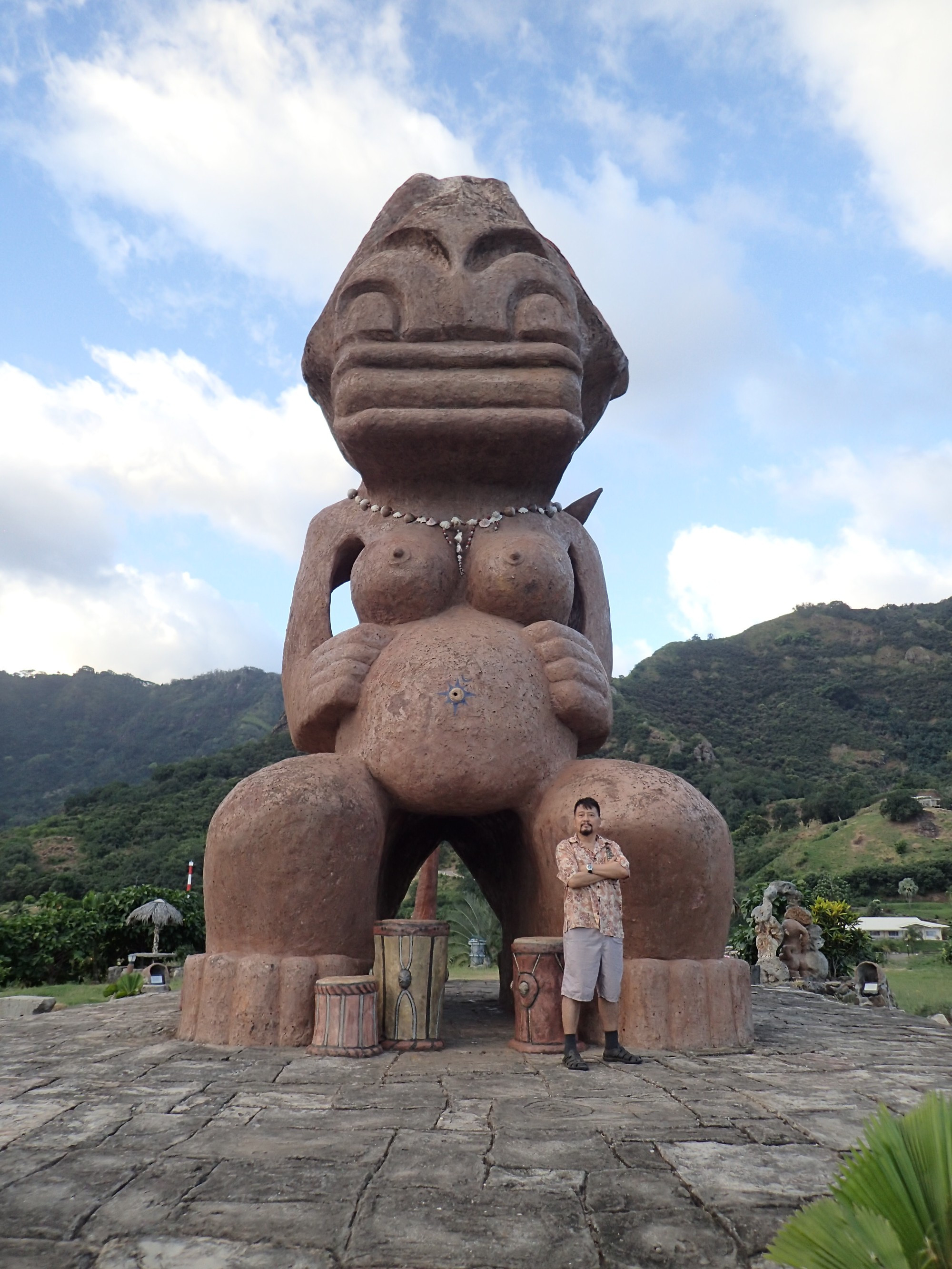 Tiki Tuhiva Giant Statue, French Polynesia