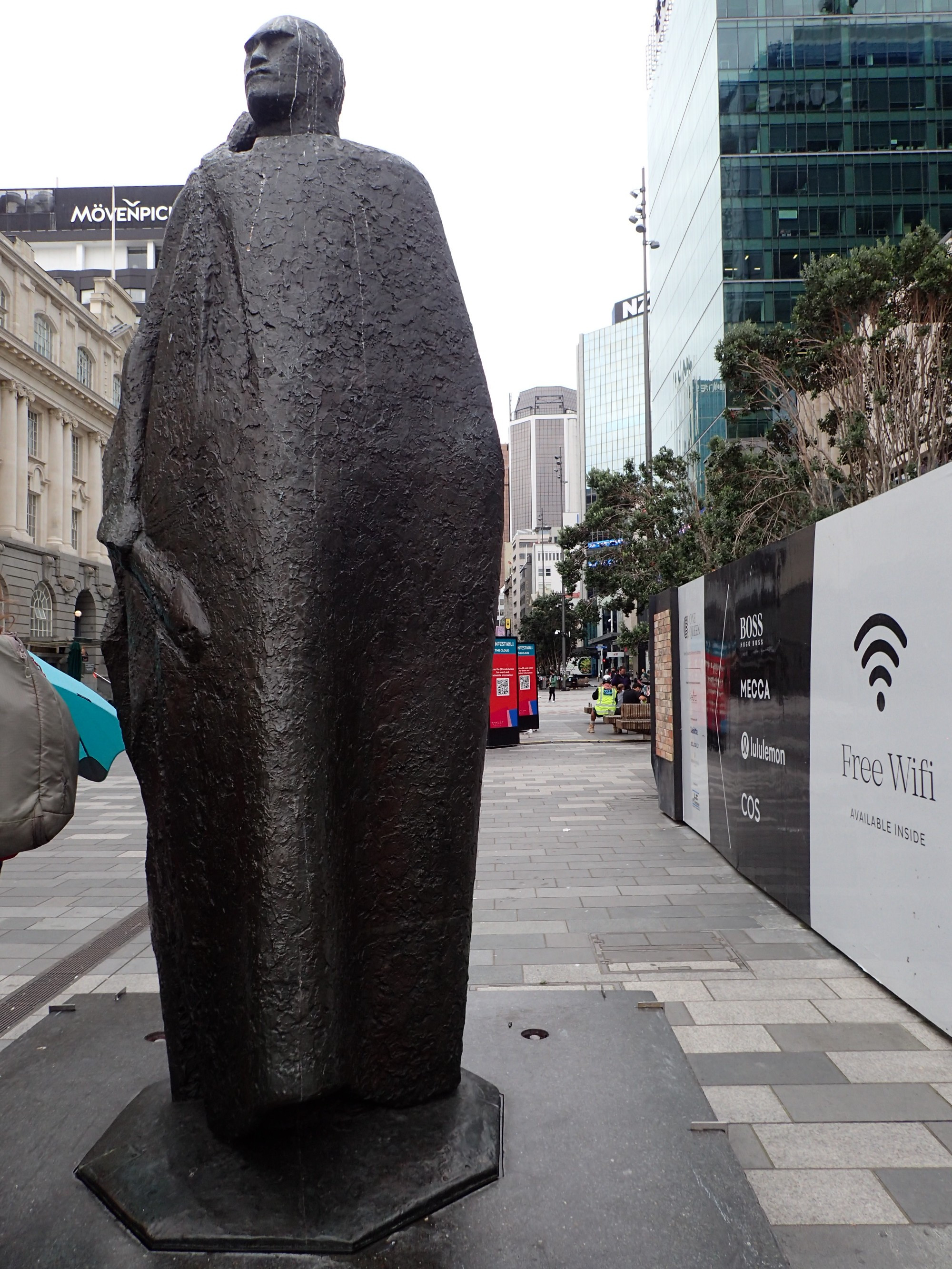 Maori Statue With Kaitaka Cloak, New Zealand