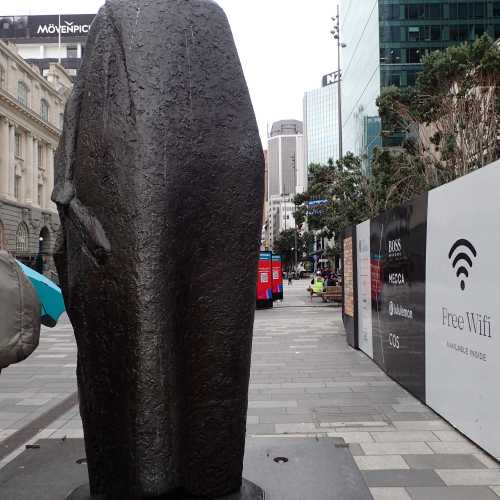 Maori Statue With Kaitaka Cloak