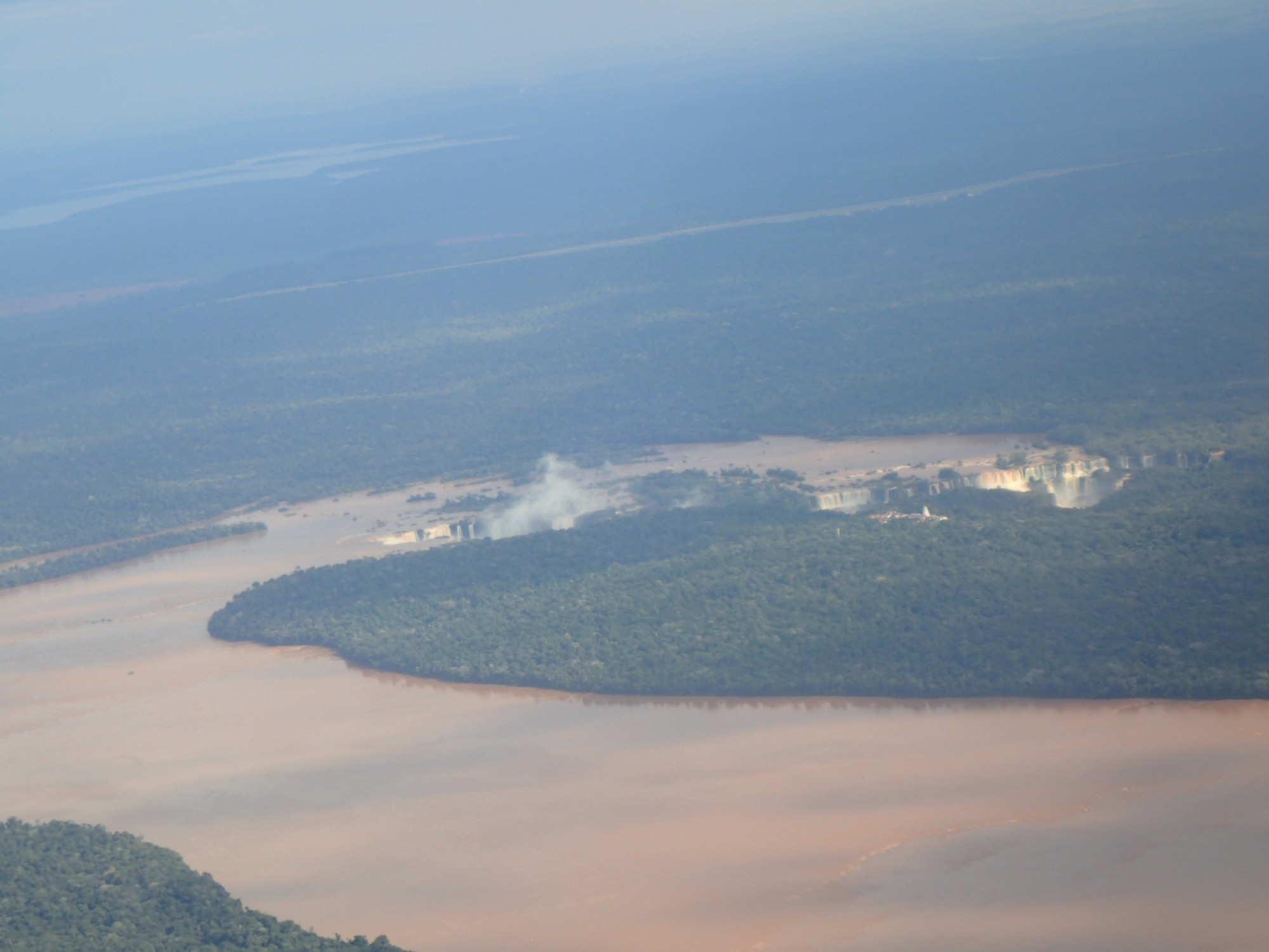 Iguzu Waterfalls Seen from Air, Brazil