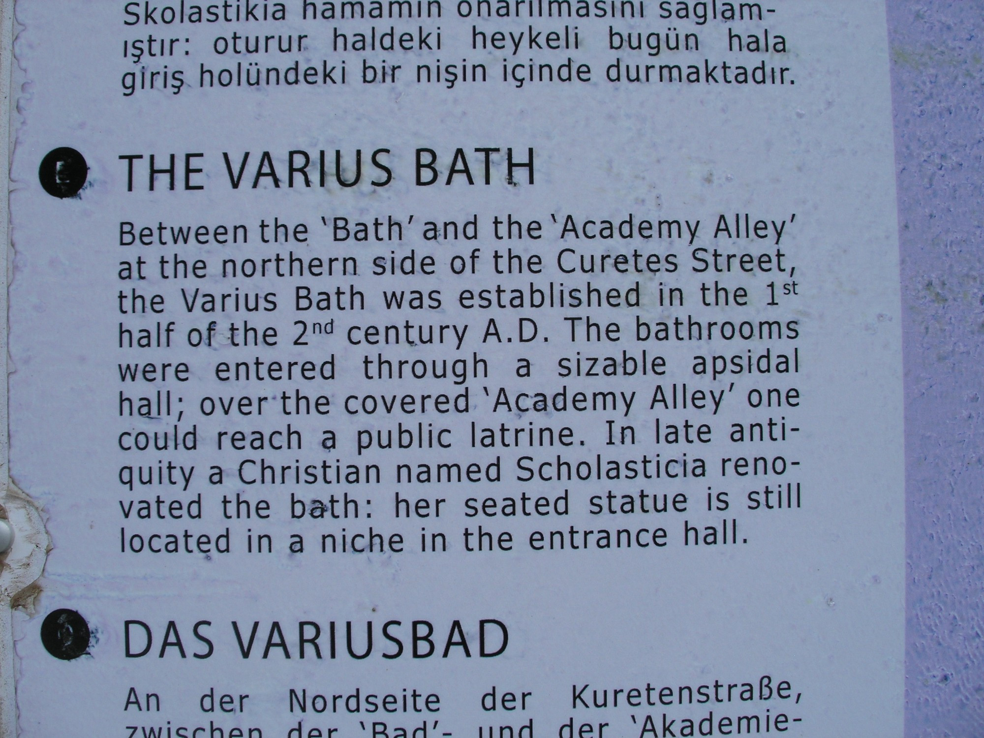 Varius Bath, Turkey