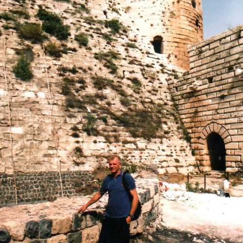 Crac des Chevaliers, is a Crusader castle in Syria and one of the most important preserved medieval castles in the world between Homs and Tartus