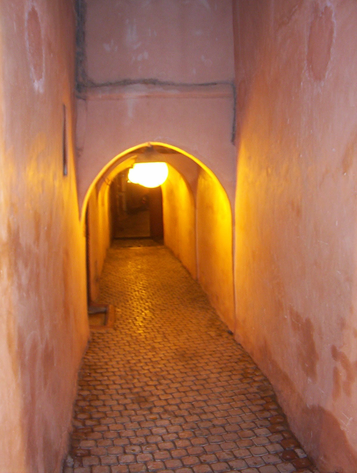 Narrow alleyways of Marrakech old town