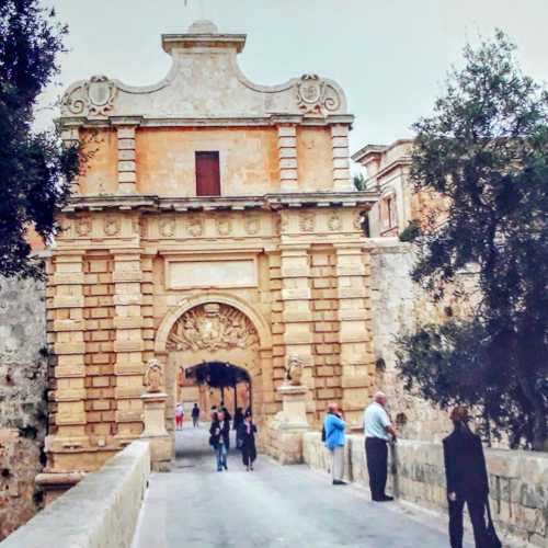 Entrance to Mdina, silent city, Malta.