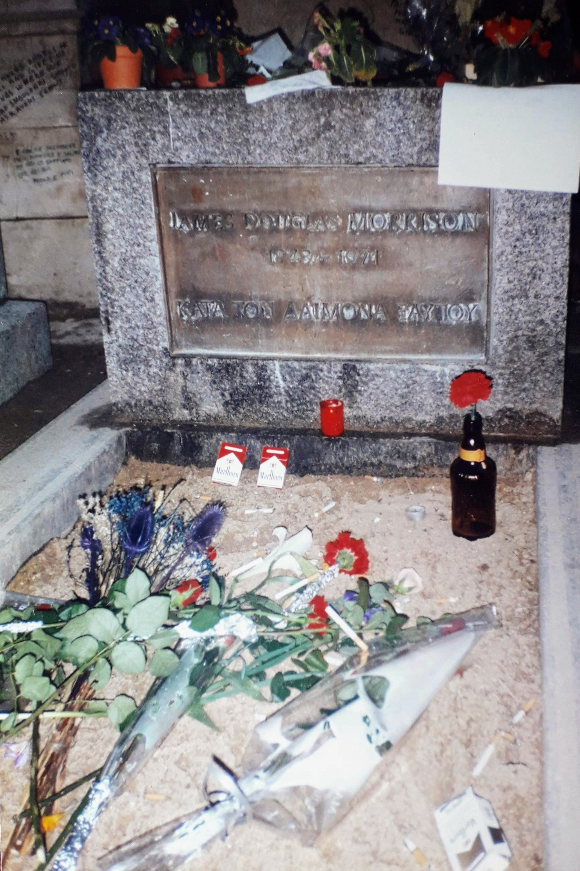 Jim Morrison's grave, Pere Lachaise Cemetery, Paris